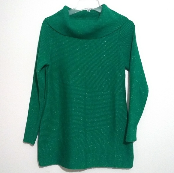 Alfani Sweaters - Alfani Silver Sparkle Cowl Neck Sweater Tunic MP